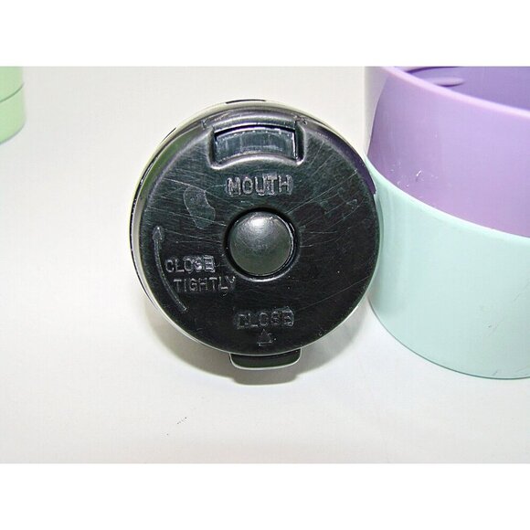 Starbucks Thermos Mint Green Lavendar Purple Stainless Steel 16 oz 2005 Vintage - Picture 8 of 9